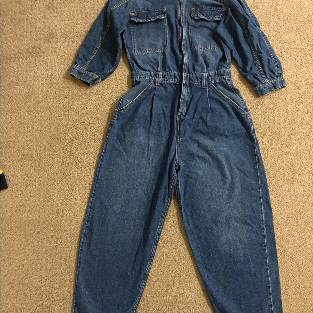 We The Free Blue Denim Jumpsuit - Picture 1 of 3